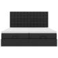 Preview: Ottoman-Bett mit Matratzen Schwarz 160x200 cm Kunstleder