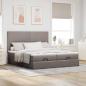 Preview: Ottoman-Bett mit Matratzen Taupe 180x200 cm Stoff