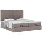 Preview: Ottoman-Bett mit Matratzen Taupe 180x200 cm Stoff