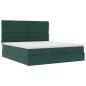 Preview: Ottoman-Bett mit Matratzen Dunkelgrün 180x200 cm Samt