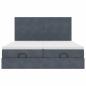 Preview: Ottoman-Bett mit Matratzen Dunkelgrau 180x200 cm Samt