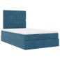Preview: Ottoman-Bett mit Matratzen Dunkelblau 120x200 cm Samt