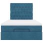 Preview: Ottoman-Bett mit Matratzen Dunkelblau 120x200 cm Samt