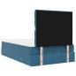 Preview: Ottoman-Bett mit Matratzen Dunkelblau 120x200 cm Samt