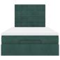 Preview: Ottoman-Bett mit Matratzen Dunkelgrün 120x190 cm Samt
