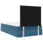 Preview: Ottoman-Bett mit Matratzen Dunkelblau 120x190 cm Samt