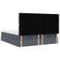 Preview: Ottoman-Bett mit Matratzen Dunkelgrau 200x200 cm Samt