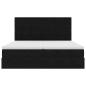 Preview: Ottoman-Bett mit Matratzen Schwarz 180x200 cm Samt
