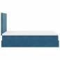 Preview: Ottoman-Bett mit Matratzen Dunkelblau 120x200 cm Samt