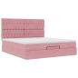 Preview: Ottoman-Bett mit Matratzen Rosa 180x200 cm Samt