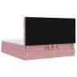 Preview: Ottoman-Bett mit Matratzen Rosa 180x200 cm Samt