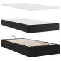 Preview: Ottoman-Bett mit Matratzen Schwarz 160x200 cm Kunstleder