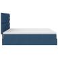 Preview: Ottoman-Bett mit Matratzen Blau 200x200 cm Stoff