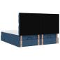 Preview: Ottoman-Bett mit Matratzen Blau 200x200 cm Stoff