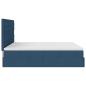 Preview: Ottoman-Bett mit Matratzen Blau 200x200 cm Stoff