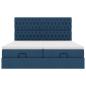 Preview: Ottoman-Bett mit Matratzen Blau 180x200 cm Stoff