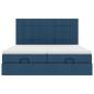 Preview: Ottoman-Bett mit Matratzen Blau 200x200 cm Stoff
