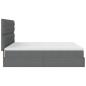 Preview: Ottoman-Bett mit Matratzen Dunkelgrau 160x200 cm Stoff
