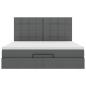 Preview: Ottoman-Bett mit Matratze Dunkelgrau 160x200 cm Stoff
