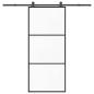 Preview: ARDEBO.de - Schiebetür mit Beschlag 90x205 cm ESG-Glas & Aluminium