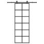 Preview: ARDEBO.de - Schiebetür mit Beschlag 76x205 cm ESG-Glas & Aluminium