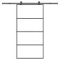 Preview: ARDEBO.de - Schiebetür mit Beschlag 102,5x205 cm ESG-Glas & Aluminium
