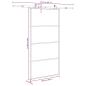 Preview: Schiebetür mit Beschlag 102,5x205 cm ESG-Glas & Aluminium