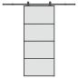 Preview: ARDEBO.de - Schiebetür mit Beschlag 90x205 cm ESG-Glas & Aluminium