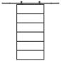 Preview: ARDEBO.de - Schiebetür mit Beschlag 102x205 cm ESG-Glas & Aluminium