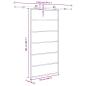 Preview: Schiebetür mit Beschlag 102x205 cm ESG-Glas & Aluminium