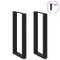 Preview: ARDEBO.de - Couchtischbeine U-Form 2 Stk. Schwarz 40x(90-91) cm Stahl