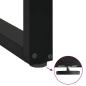 Preview: ARDEBO.de - Bartischbeine U-Form 2 Stk. Schwarz 40x(110-111) cm Stahl