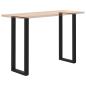 Preview: Bartischbeine U-Form 2 Stk. Schwarz 40x(110-111) cm Stahl
