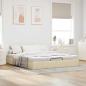 Preview: Ottoman-Bett ohne Matratze Creme 160x200 cm Stoff
