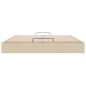 Preview: Ottoman-Bett ohne Matratze Creme 160x200 cm Stoff