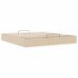 Preview: Ottoman-Bett ohne Matratze Creme 160x200 cm Stoff