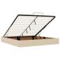 Preview: Ottoman-Bett ohne Matratze Creme 160x200 cm Stoff