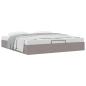 Preview: Ottoman-Bett ohne Matratze Taupe 200x200 cm Stoff