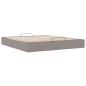 Preview: Ottoman-Bett ohne Matratze Taupe 200x200 cm Stoff