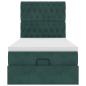 Preview: Ottoman-Bett mit Matratzen Dunkelgrün 80x200 cm Samt