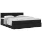 Preview: Ottoman-Bett mit Matratze Schwarz 180x200 cm Stoff