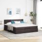 Preview: Ottoman-Bett mit Matratze Dunkelbraun 160x200 cm Stoff