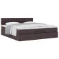 Preview: Ottoman-Bett mit Matratze Dunkelbraun 160x200 cm Stoff