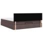 Preview: Ottoman-Bett mit Matratze Dunkelbraun 180x200 cm Stoff