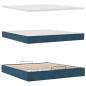 Preview: Ottoman-Bett mit Matratze Dunkelblau 180x200 cm Samt