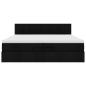 Preview: Ottoman-Bett mit Matratze Schwarz 200x200 cm Stoff