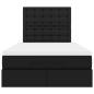 Preview: Ottoman-Bett mit Matratze Schwarz 120x190 cm Kunstleder