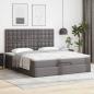 Preview: Ottoman-Bett mit Matratze Grau 180x200 cm Kunstleder