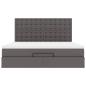 Preview: Ottoman-Bett mit Matratze Grau 180x200 cm Kunstleder