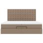 Preview: Ottoman-Bett mit Matratzen Cappuccino 200x200cm Kunstleder